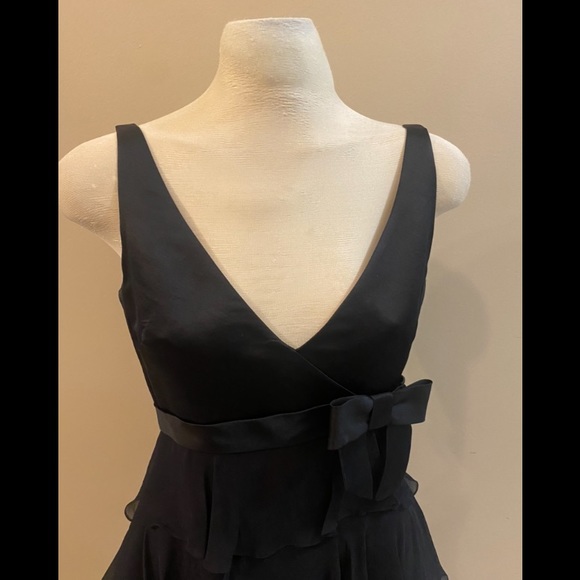 TIBI silk ruffle dress in black - Picture 7 of 10